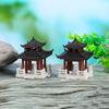 Miniature Chinese Ancient Building Pavilion Classic Mini Landscape Ornaments Garden Decor Courtyard Outdoor Miniature