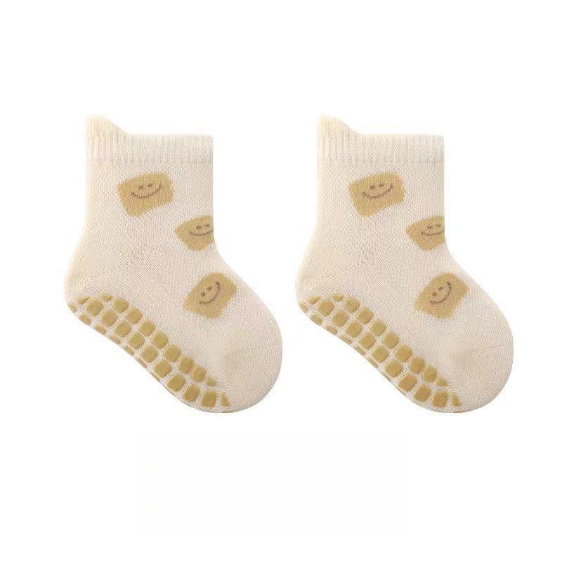 5 Pairs Childrens Non-Slip Socks Cute Cartoon Pattern Kids Boys Girls Floor Socks Comfortable Breathable for Toddler