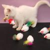 10/20/50 Stück Katzenfeder-Maus-Spielzeug Simulation Plüschmaus Katzen-Necken-Spielzeug Indoor-Trainingsspielzeug für Kätzchen Mäuse Spaß Kauenspielzeug