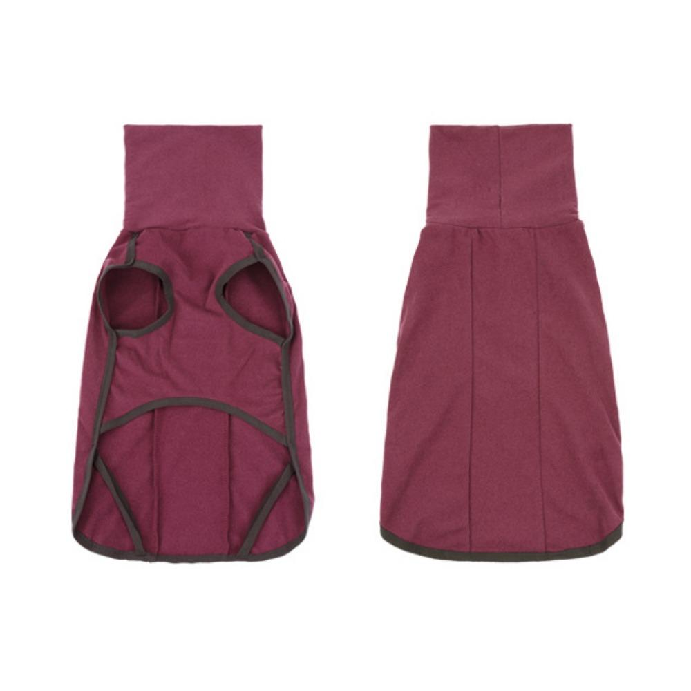

Удобная куртка для питомца с высоким воротником, мягкое пальто для собак на холодную погоду, зимняя толстовка для собак, для щенков XXS вино красного