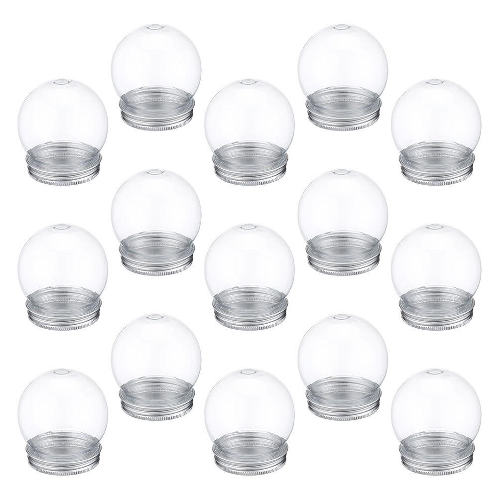 Schneekugel DIY Set 15 Stück 150ml Ersatzteile für Wasserkugel Basteln Süßigkeitenflasche Weihnachtsgeschenke
