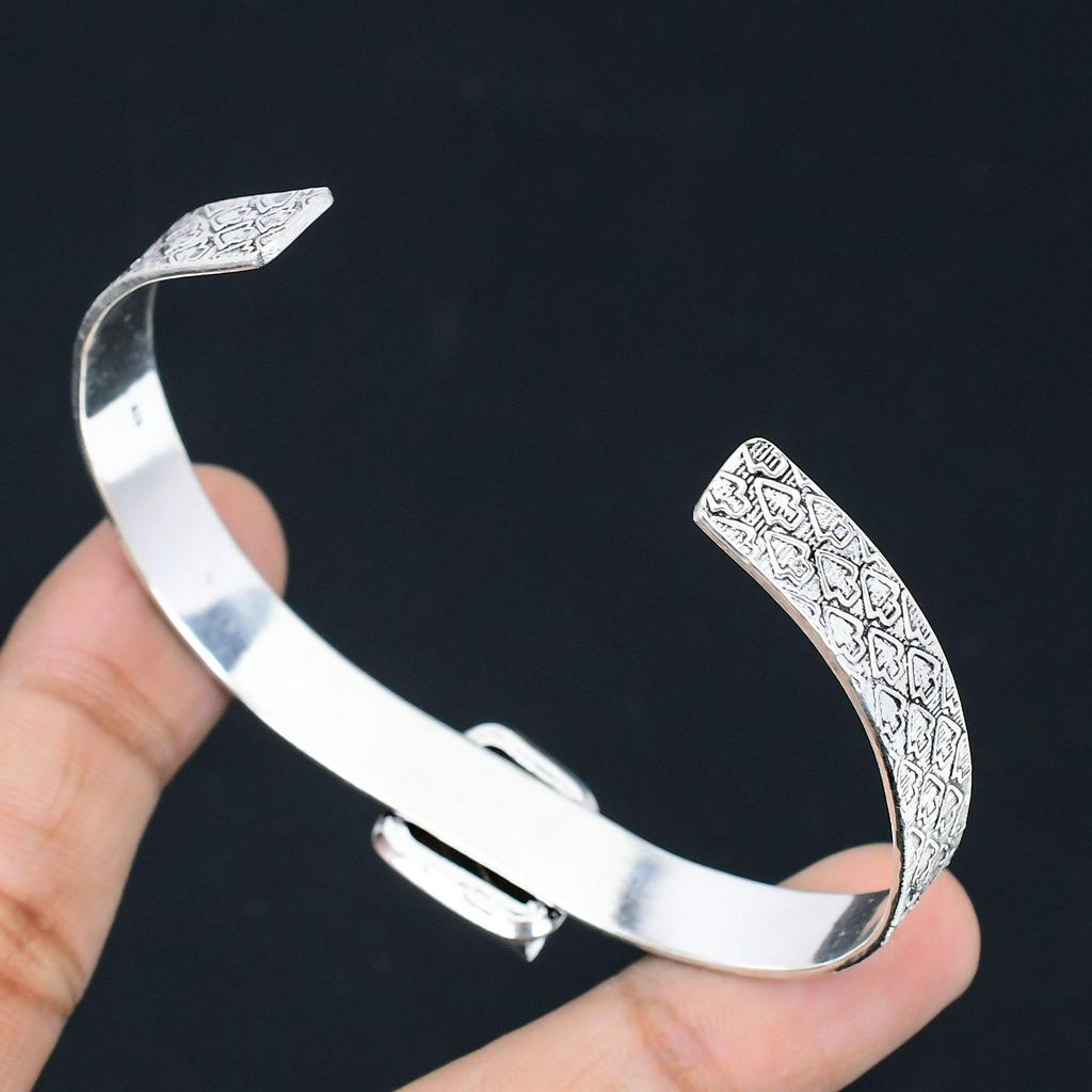 Mothers Day Deal Iron Tiger Eye Stone 925 Silver Handcrafted Daughter New Bangle