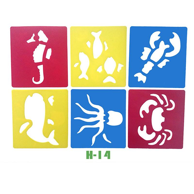 6 plastikowych szablonów do rysowania obrazków, szablonów linijek, artykułów biurowych, papieru artystycznego DIY, kolorowanek, narzędzi do rysowania i skrobania TMZ