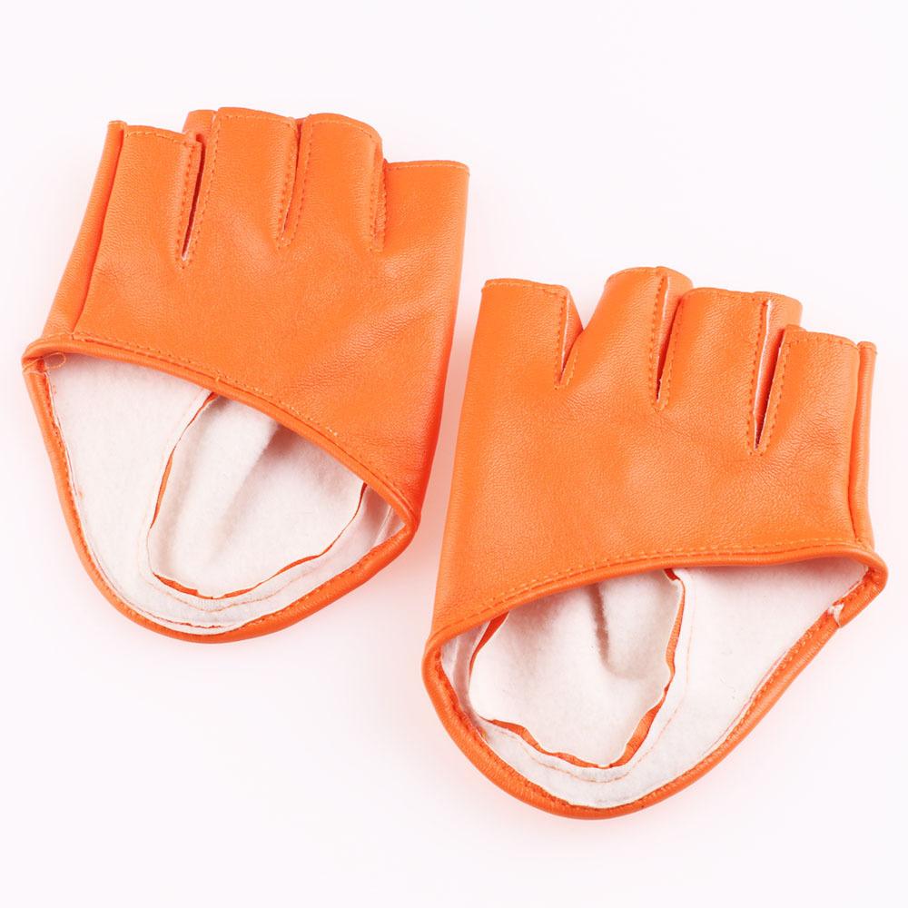 New Half finger Leather Gloves European and American Women's Half Palm Gloves Stage Nightclub Pole Dance Performance Half Finger Gloves