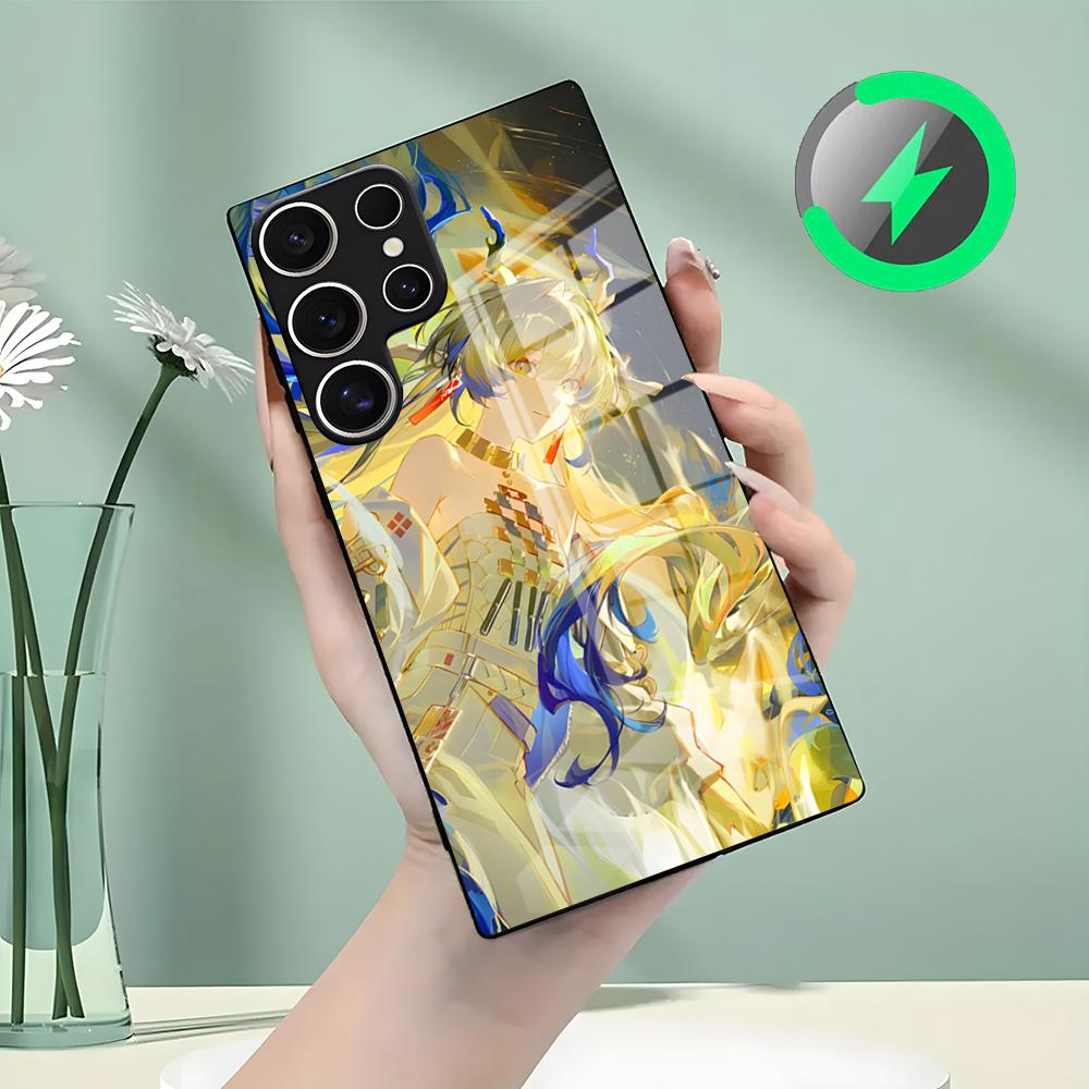 

Arknights Suzie Yeung Phone Case For Samsung S26 S25 S24 S23 S22 S21 S20 Edge Ultra Plus FE For Magsafe Glass Case Galaxy S26 Plus