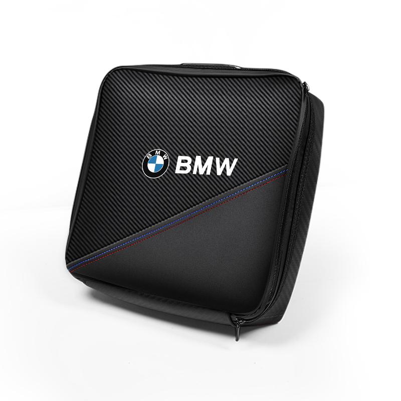 Car Rechargeable Gun Storage Box Leather Organizer Case For BMW i4 F40 F11 E46 E60 E70 G30 Car Storage Bag Accessories keychain JG4