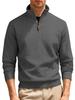 European-American Stand-up Collar Heavyweight Jacquard Half-Zip Long-Sleeve Men's Hoodie for Casual Business In Spring and Autumn.