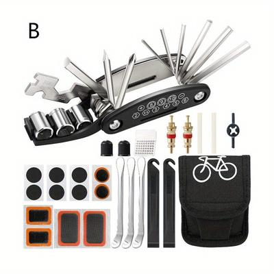 Bike Repair Tool Kits Bicycle Saddle Bag Cycling Seat Pack 16 In 1 Multi Function Repair Tool Set