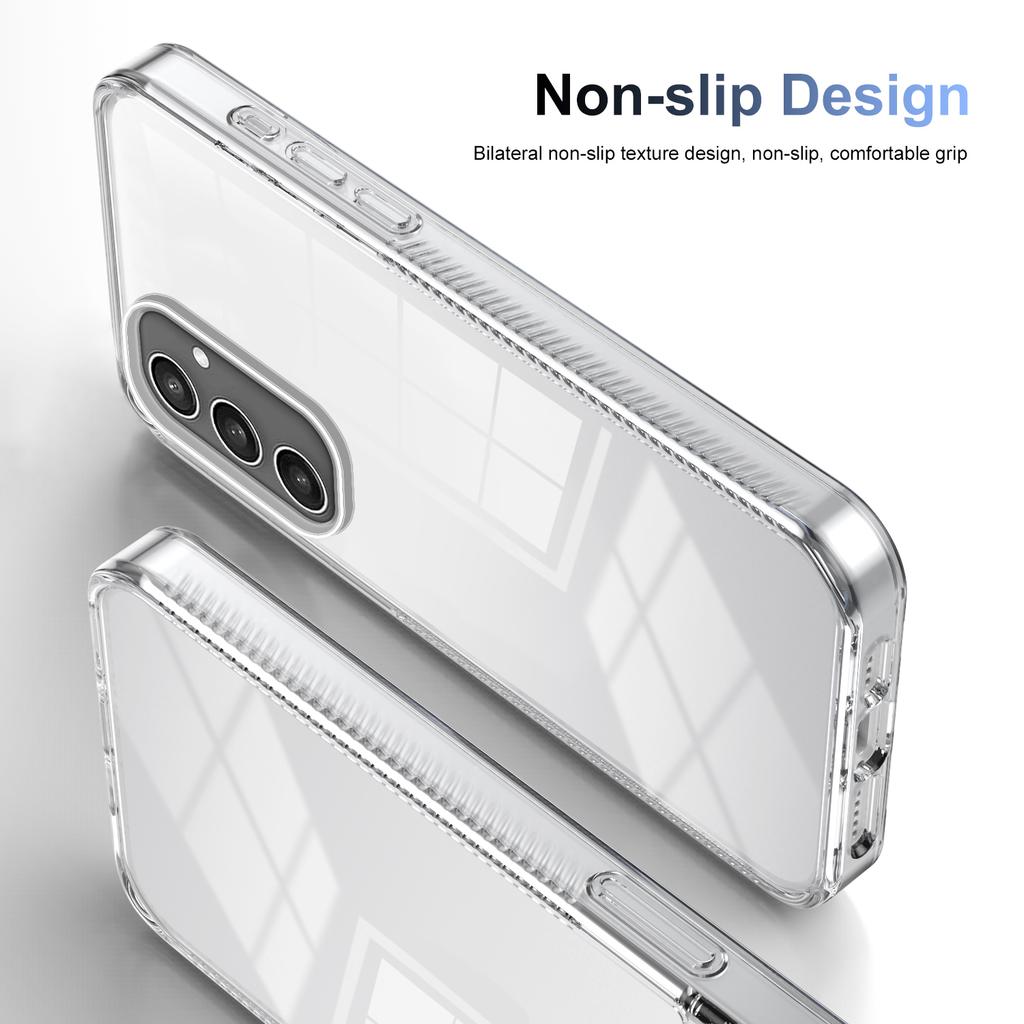 For Samsung Galaxy S24 Clear Phone Case TPU PC Anti-Slip Drop-Proof Back Cover