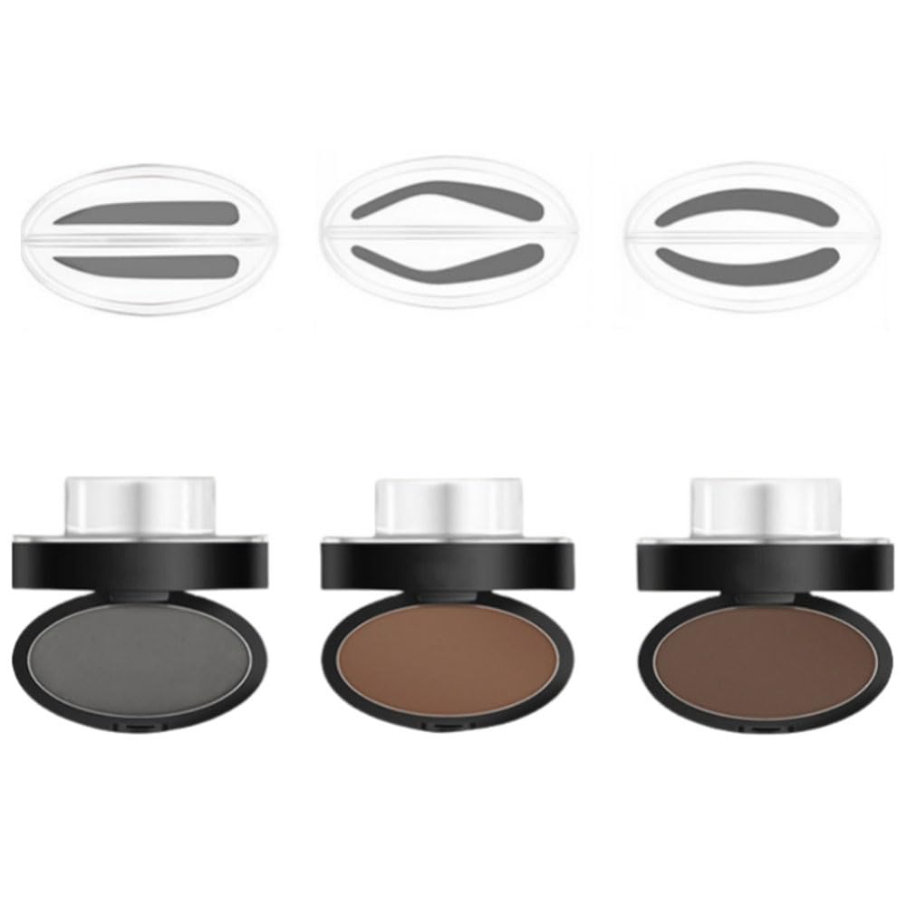 Eyebrow Powder, Eyebrow Stamp, Long-lasting, Fade-resistant Eyebrow Makeup Powder, Natural 3D Contour, Nose Shadow - 08# Light Brown (Curved