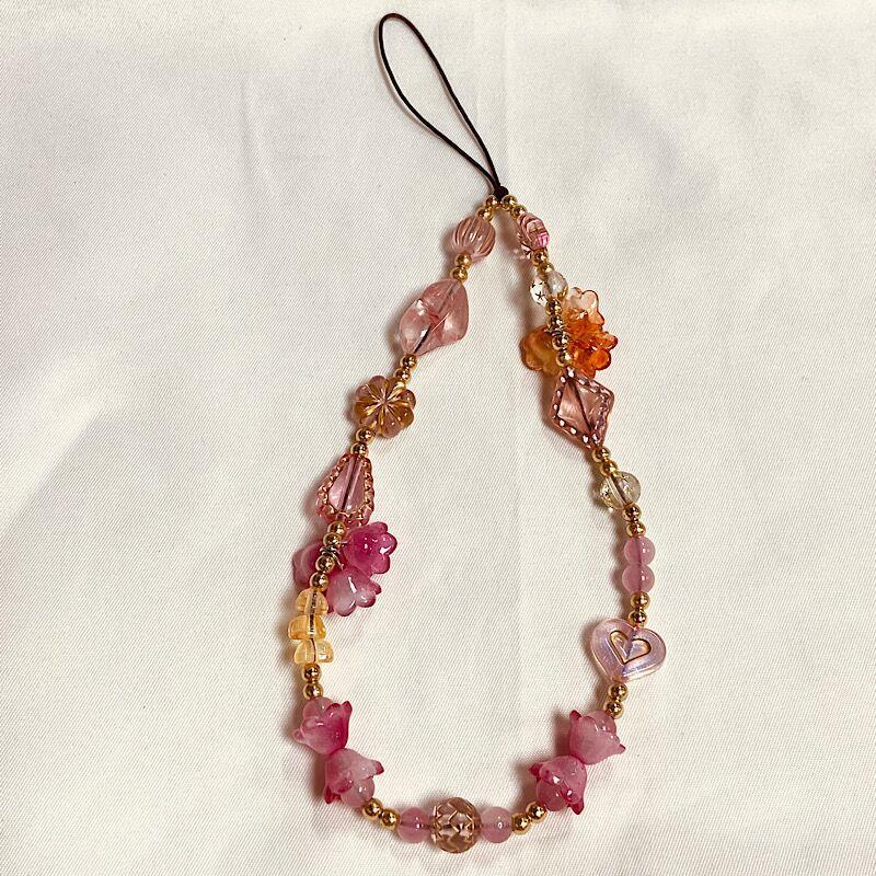 Original Design Chinese Retro Style Beaded Phone Charm Strap Bracelet Wrist Short Lanyard Camera Keychain Bag Pendant