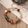 Retro Hand-woven Bracelet Tibetan Dzi Bead Bracelet Niche Design Men's and Women's Hand Rope Accessories