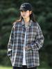Unisex Plaid Long-Sleeve Shirt: Korean Style, Loose, Casual Jacket for Men and Women, 2025 Spring/Autumn Trend.