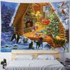 Christmas Tree Snow Tapestry Wall Hanging New Year Gift Elk Christmas Home Decoration Bohemian Aesthetics Bedroom Decoration
