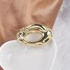 European and American Fashion Wavy Pattern Irregular Brooch High-End Simple Versatile Coat Niche Metal Pin Clothing Accessories