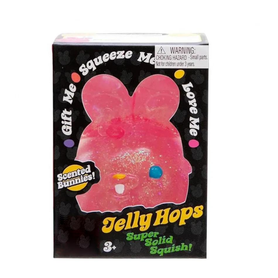 Bestseller Nee-Doh Jelly Rabbit Squishy, Cube Slow Rebound Sensory Squeeze Toy, Stress Relief Vent Toy For Kids, Red/Purple/Blue