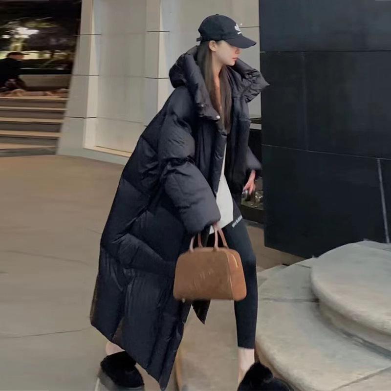 

Жіноче довге зимове пальто з високим коефіцієнтом наповнення качиним пухом One Size (Recommended for 80-150 jin)