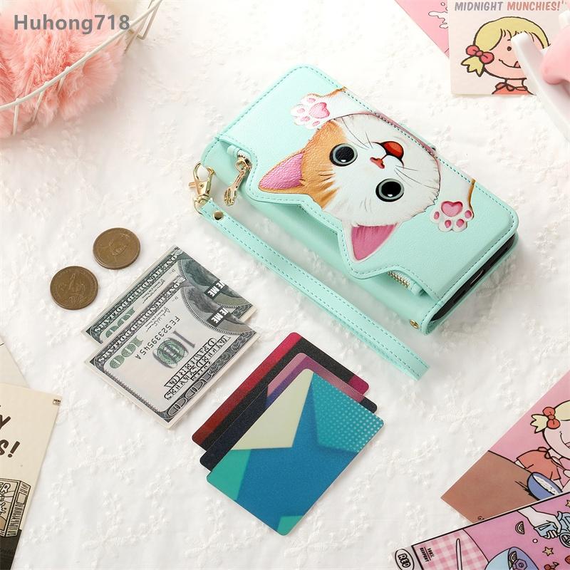 For iPhone 6 7 8 11 12 13 14 15 XS Max Pro Plus Case Flip Leather Zipper Coin Purse Wallet Cover Multi Card Slots