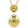 Swarovski Idyllia Pendant with Two Shells Crystal Necklace Women's Gold 5689197