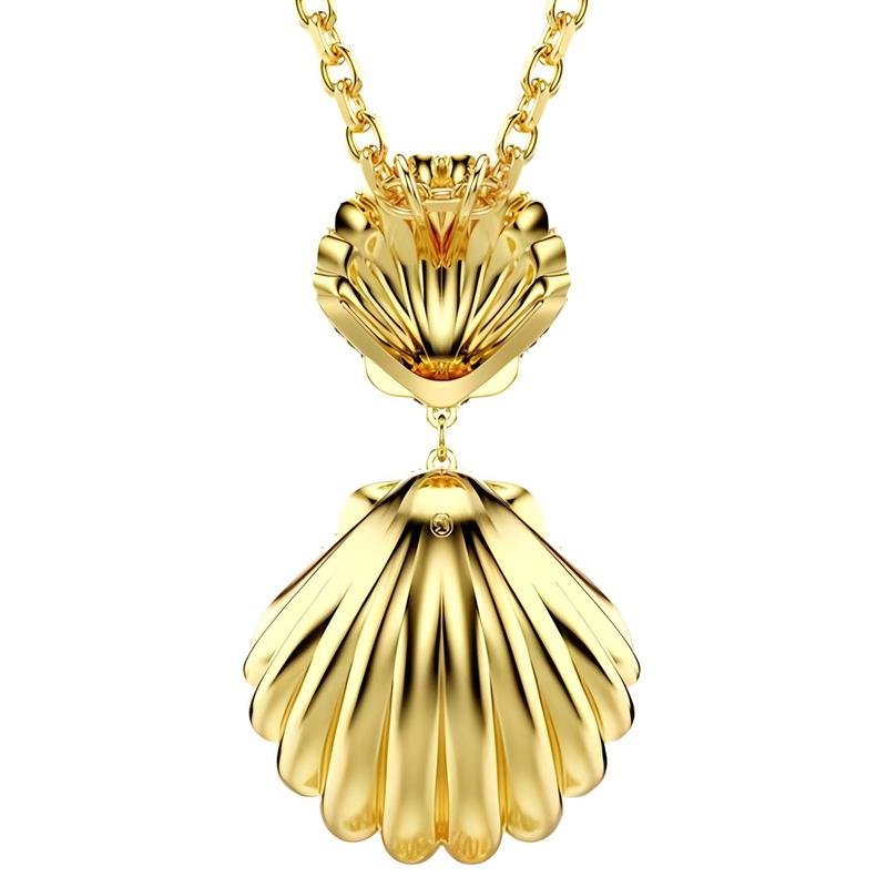 Swarovski Idyllia Pendant with Two Shells Crystal Necklace Women's Gold 5689197