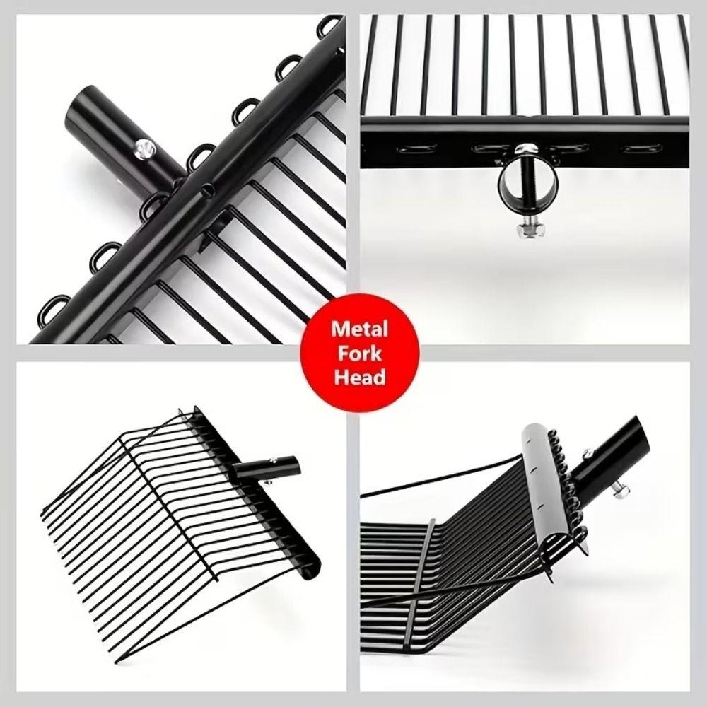 Stable Garden Leaf Rake Cleaning Stable Manure Rake Hay Fork Iron Grass Fork  Manure