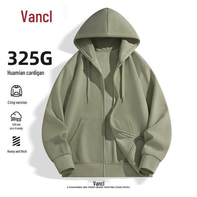 VANCL Men's Heavyweight Loose Fit Zip-Up Hoodie