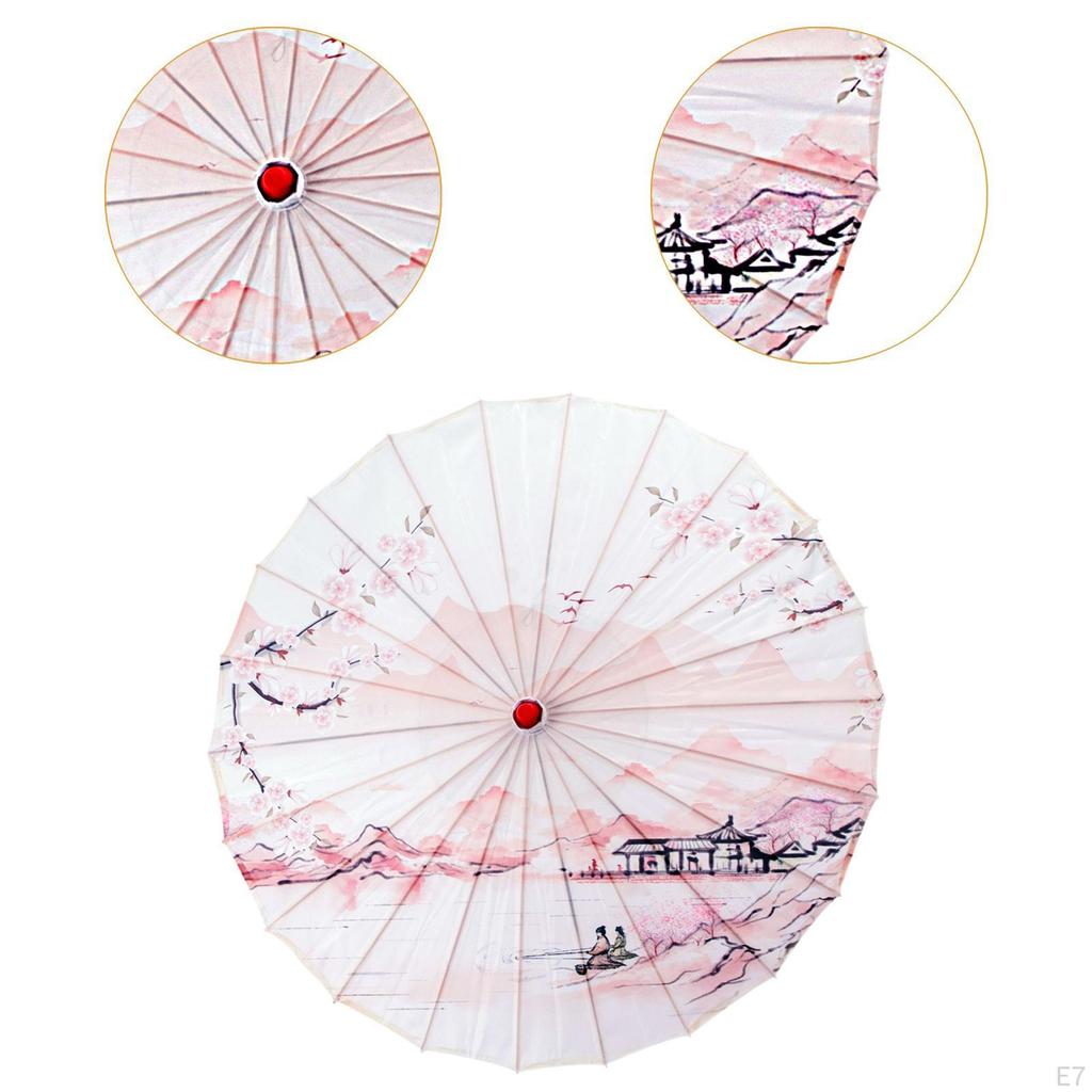 Chiński Parasol z Papieru Olejnego Wzór Kwiatowy dla Dziewcząt Występ Sceniczny