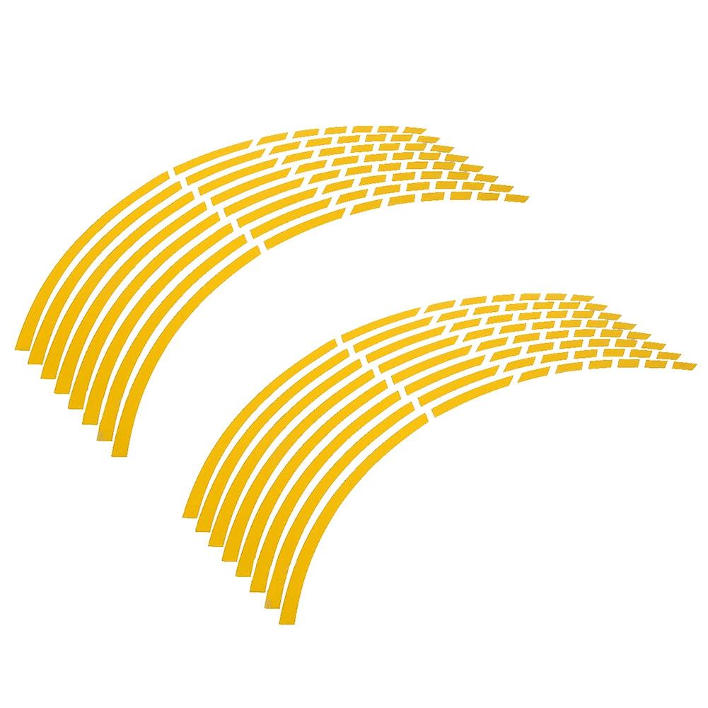 

16 шт. Велосипед Мотоцикл 16 18 дюймов Светоотражающие Наклейки Полоски на Колеса Декоративный Аксессуар Yellow жёлтый