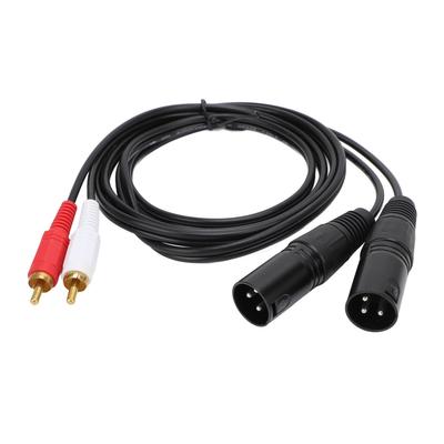 Dual XLR To Dual Plug Cable HiFi Sound Male Thread Ble Adapter Cord for AV Receiver Amplifier