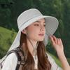 Outdoor Sun Protection Hat For Women With Adjustable Ponytail Hole And Wide Brim Fashionable Fisherman Cap