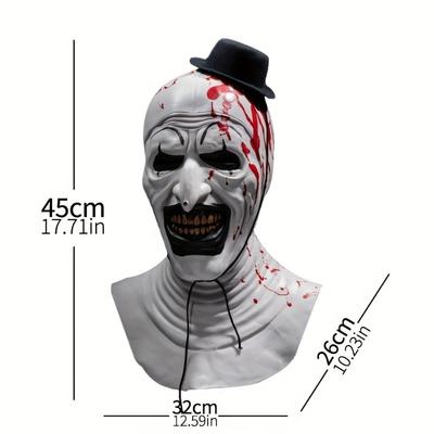 Horror Clown Mask Halloween Hat Trick Clown Headgear Masquerade Party Dress Up Demon Clown Broken Soul With Hat Clown Character