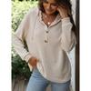 Blusas Camisas Casuales de Moda para Mujer Primavera Otoño Color Sólido Estampado Manga Larga con Capucha
