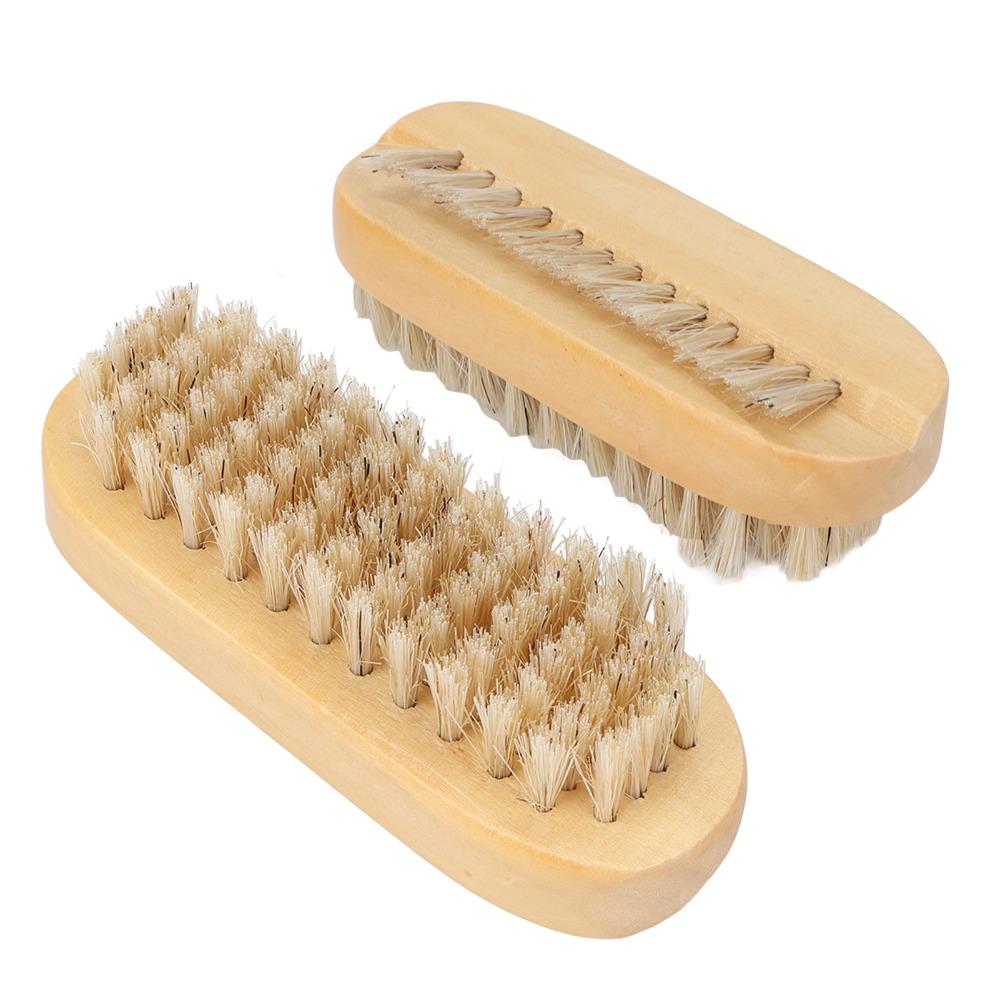 Double Sided Nail Cleaning Brush Wooden Fingernail Care Brush  Household Personal Cleaning