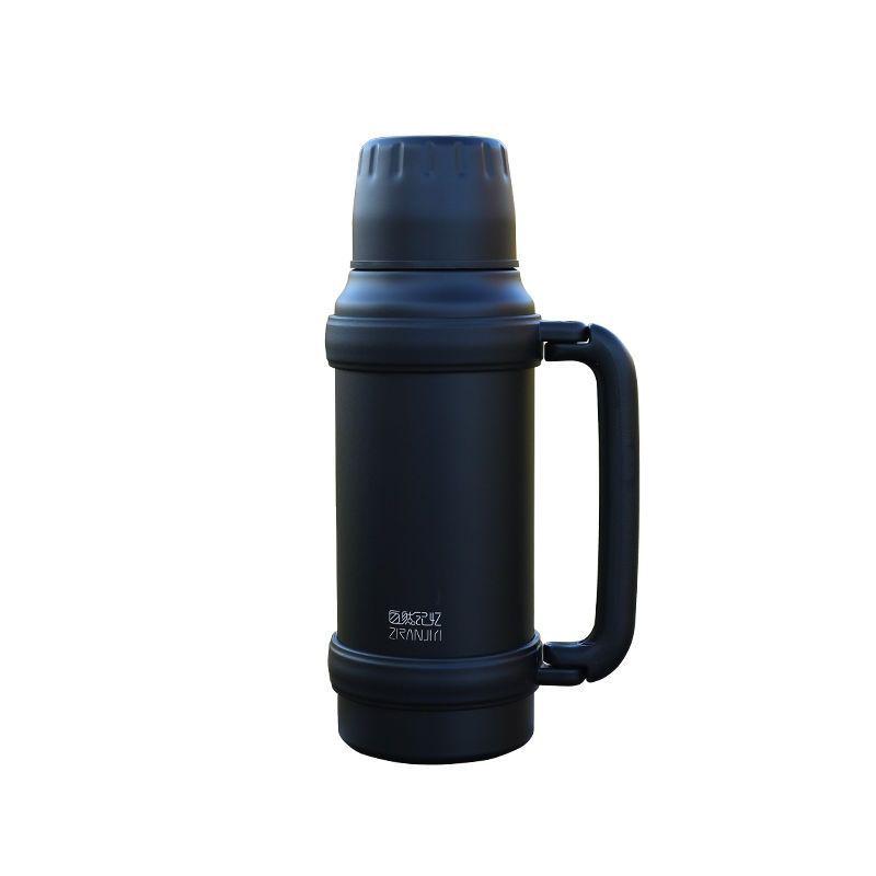 

Portable Insulated Stainless Steel Teapot for Travel, Home, and Outdoor Use | Large Capacity Thermos Flask 1200ml чёрный