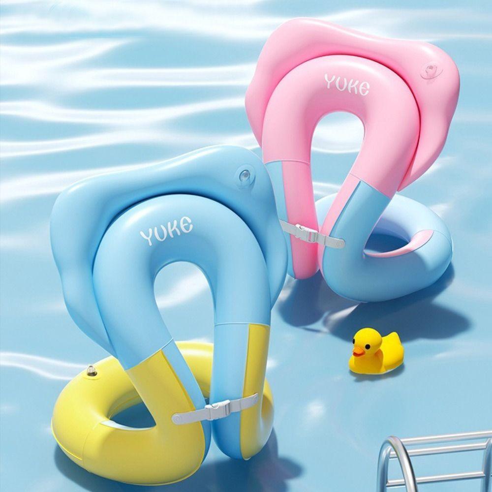 

PVC Kids Swim Vest Portable Float Vest Cute Pool Floaties Swimming Activities рожевий