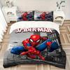 3pcs Spider-Man Printed Bedding Set, Breathable And Soft, Machine Washable, Christmas Gift, Suitable for Bedroom Decoration, 102