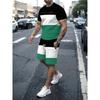 Summer Letter Print Men's T-shirt Shorts 2-piece Set 2025 Men's Clothing Quick Drying Sports T-shirt Elastic Waist Shorts Set