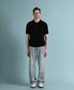 PANICALE Black Waffle Short Sleeve Polo Knit