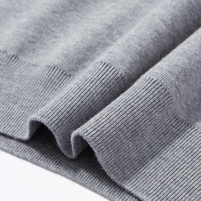 Luozi Men's Cotton Blend Lapel Knit Sweater