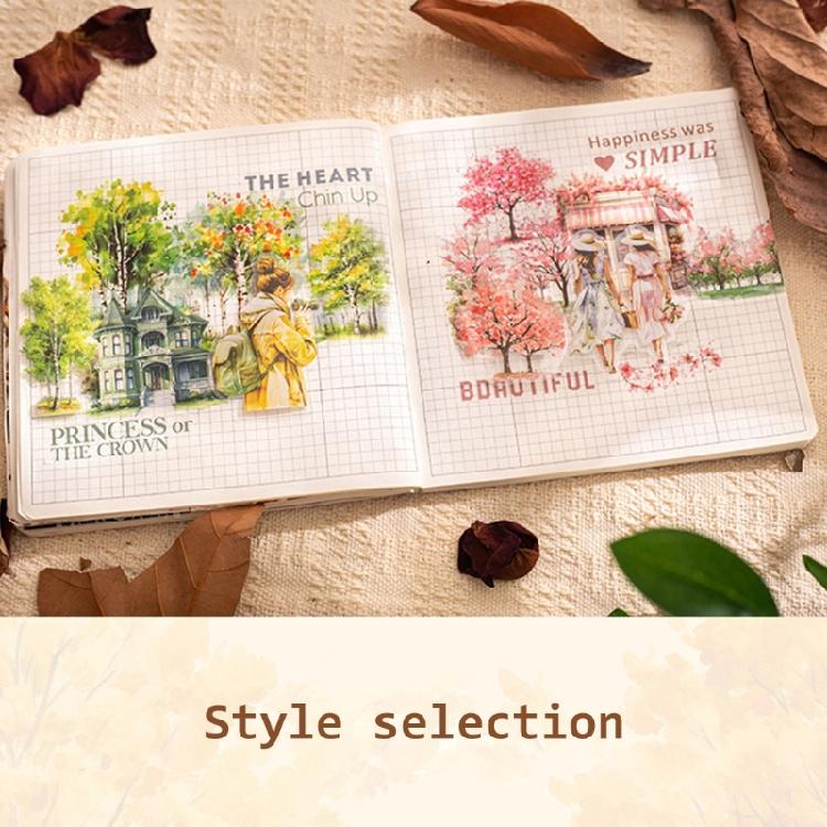 Forests Tape Beauty Tape Masking Tape Aesthetic Decorative Tape Hand Account Tape for Journaling Scrapbooking