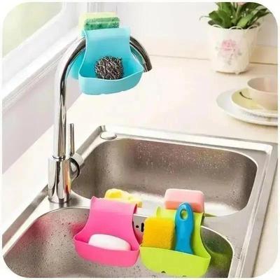 Hängendes Taschen-Abtropfregal Regal Saugknopf Spülbecken Abtropfkorb Schüssel Schwamm Wasserhahn Halter Küche Badezimmer Aufbewahrungsorganisator