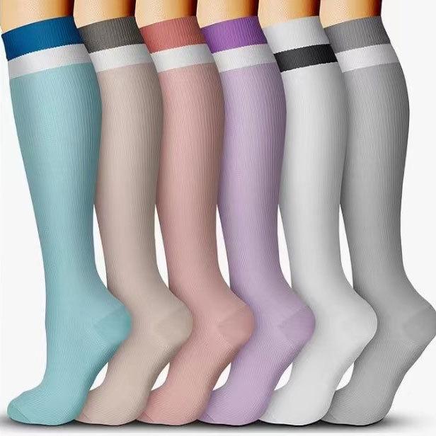 Unisex Cross-Border Compression Socks - Perfect for Sports, Running, Yoga; Knee-High, Calf-Length; Leg Slimming.