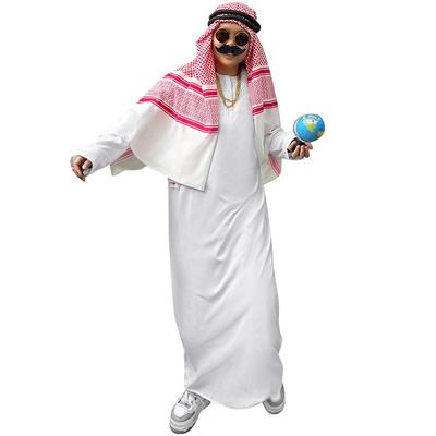 Halloween New Robes, Middle Eastern Men's and Women's Dubai Local Tyrant Costume Set