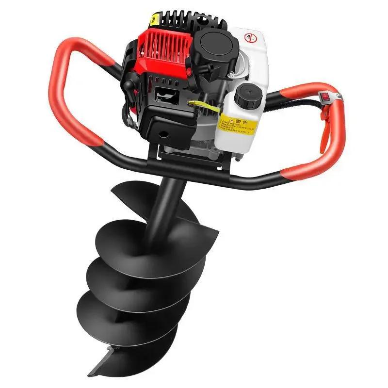 Power Ground Drilling and Drilling Machine Tree planting digger Gasoline rig Two stroke drilling pile driver