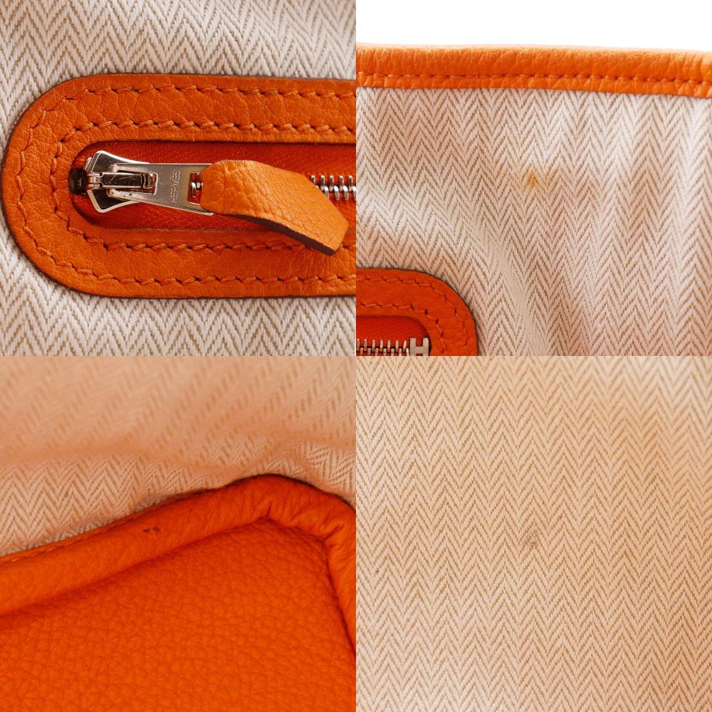 Hermes Garden Party 36 PM Tote Bag Orange Negonda Women Used