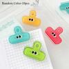 10pcs Cute Funny Cartoon Expression Eyes Color Acrylic Clip Kawaii Students Study Materials Sort Binder Clip Office Accessories