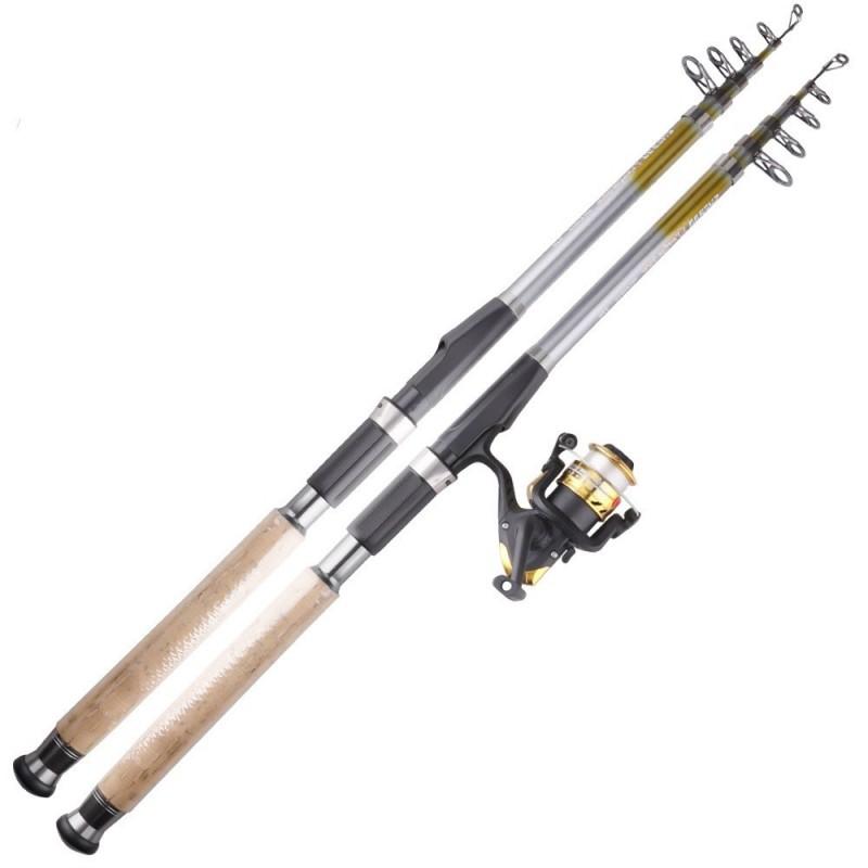 Compact Carbon Telescopic Spinning Rod Smallmouth