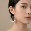 Imitation Pearl Tassel Drop Earrings Hook Piercing Exaggerated Tassel Earrings  Girls Gift