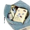 Korean Style Jean Cosmetic Bags Solid Color Stationery Storage Bag Student Pencil Bag  for Women