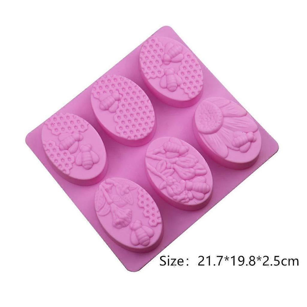 3D Honeycomb Silicone Soap Fondant Mould 6 Holes Cake Muffin Mold Pudding Cupcake Candle Baking Tray Mold